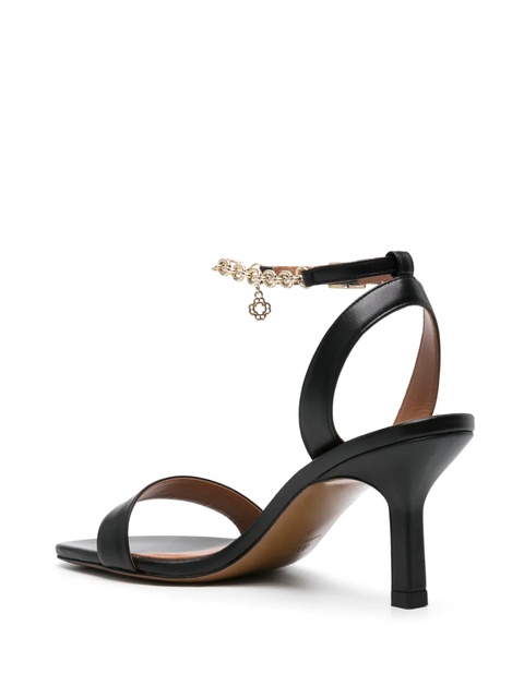 Maje 80mm chain-link leather sandals - Black - zdjęcie produktu nr 2