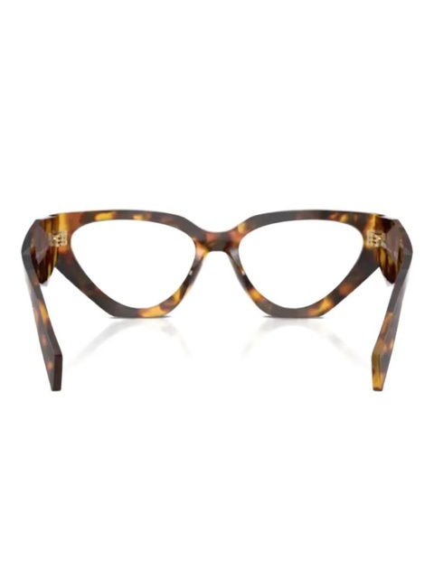 Prada Eyewear geometric-frame glasses - Brown - zdjęcie produktu nr 2