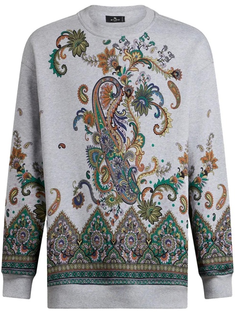 ETRO paisley-print cotton sweatshirt - Grey - zdjęcie produktu nr 1