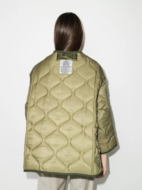 The Frankie Shop Teddy oversized quilted jacket - Green - zdjęcie produktu nr 2