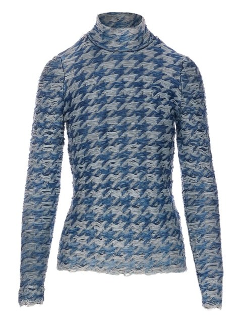Diesel distressed houndstooth top - Blue - zdjęcie produktu nr 1