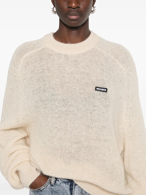 ROTATE BIRGER CHRISTENSEN light-knit logo sweater - Neutrals - zdjęcie produktu nr 2