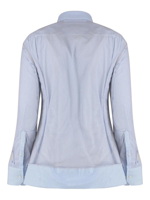 Maison Margiela striped gathered shirt - Blue - zdjęcie produktu nr 2