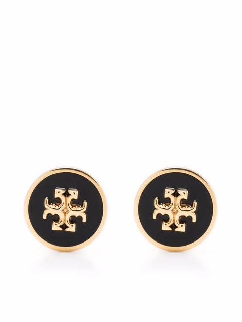 Tory Burch Kira enamel stud earrings - Black - zdjęcie produktu nr 1