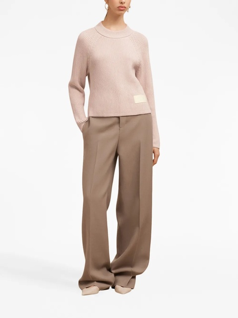 AMI Paris logo-patch knitted jumper - Pink - zdjęcie produktu nr 2