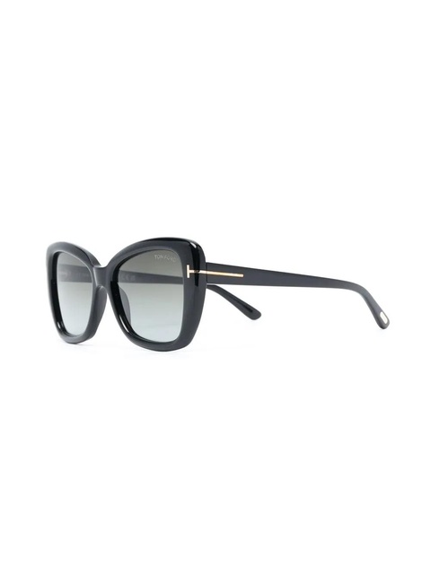TOM FORD Eyewear logo-detail butterfly-frame sunglasses - Black - zdjęcie produktu nr 1