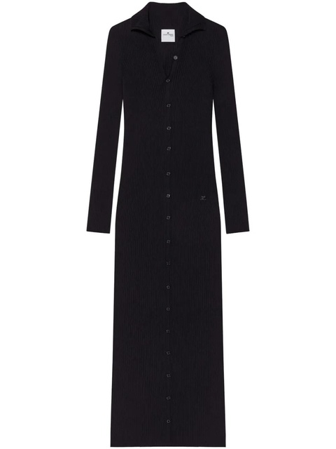 Courrèges button-down midi dress - Black - zdjęcie produktu nr 1