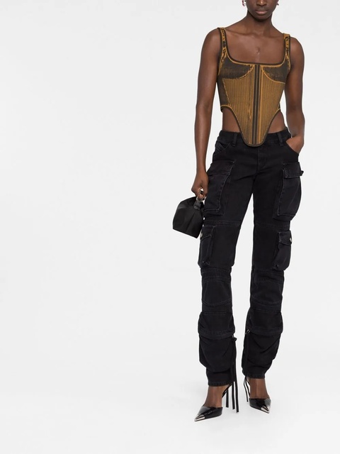 The Attico mid-rise straight-leg jeans - Black - zdjęcie produktu nr 2