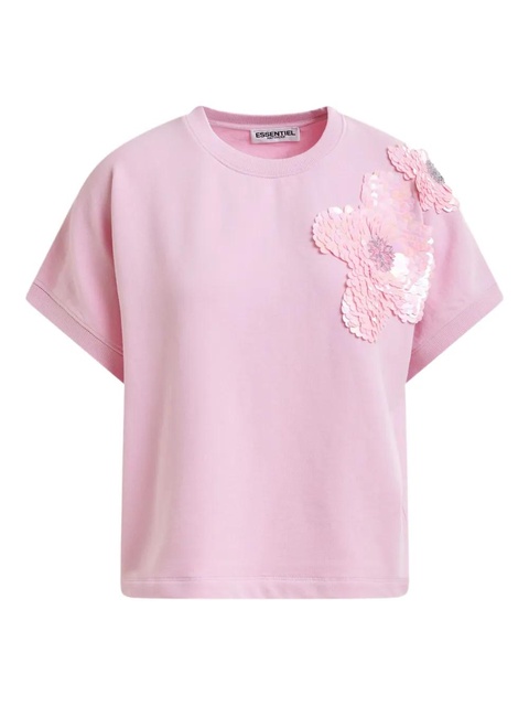 Essentiel Antwerp sequin-embellished t-shirt - Pink - zdjęcie produktu nr 1