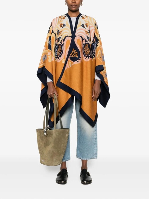 ETRO floral-print cape - Orange - zdjęcie produktu nr 2