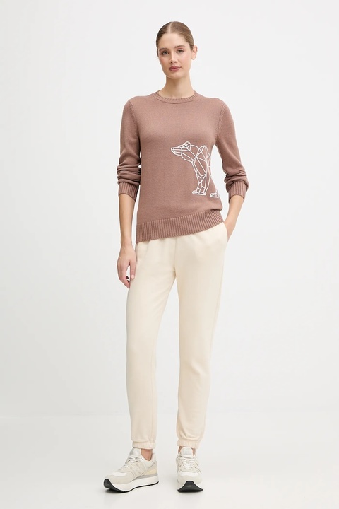 EA7 Emporio Armani sweter damski kolor brązowy AF17574.7W000700 - zdjęcie produktu nr 2