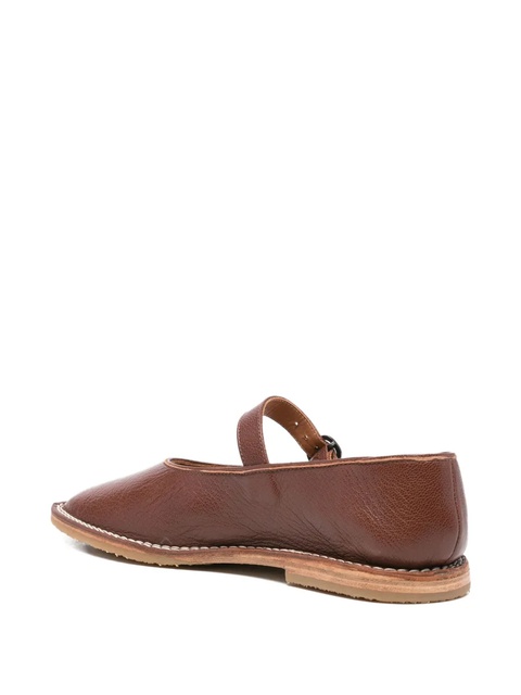 Hereu Brava buckle-strap leather flat pumps - Brown - zdjęcie produktu nr 2