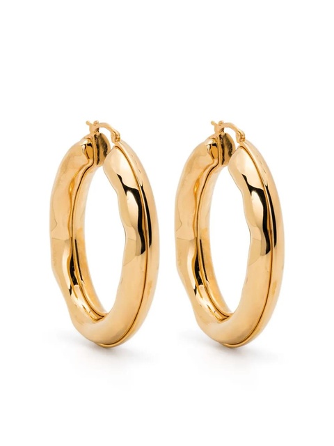 Jil Sander irregular hoop earrings - Gold - zdjęcie produktu nr 1