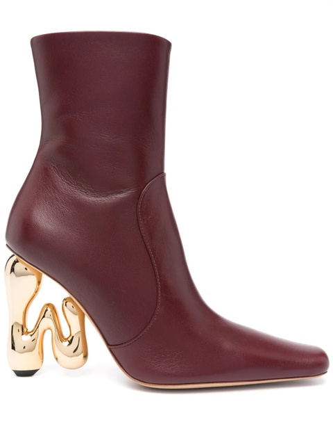 JW Anderson 105mm sculpted-heel leather boots - Red - zdjęcie produktu nr 1
