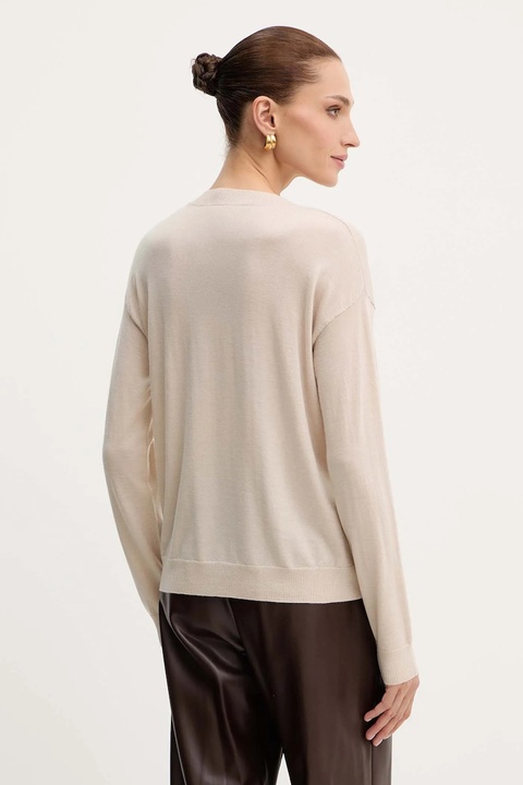 Weekend Max Mara sweter wełniany FIOCCHI damski kolor beżowy lekki 2525366042600 - zdjęcie produktu nr 2