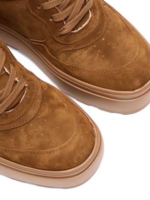 Casadei 80mm lace-up wedge-heel sneakers - Brown - zdjęcie produktu nr 1