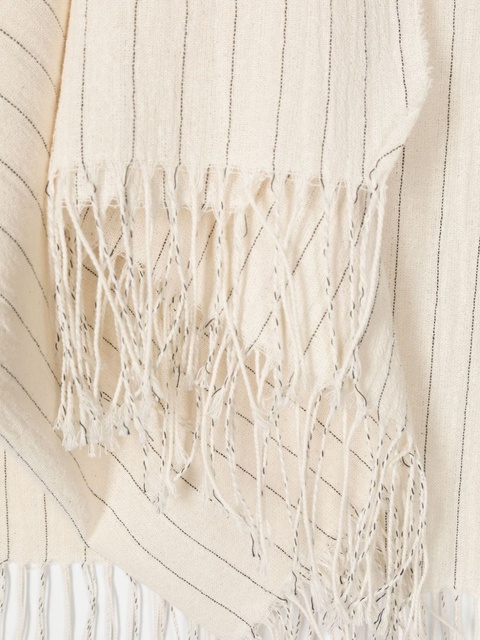 TOTEME pinstripe cotton sarong - Neutrals - zdjęcie produktu nr 2