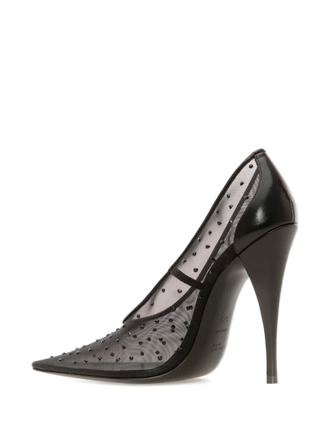 Saint Laurent Anja 115mm rhinestoned pumps - Black - zdjęcie produktu nr 2