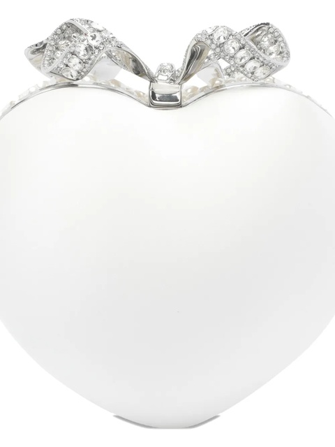 Self-Portrait Pearl Heart clutch bag - White - zdjęcie produktu nr 2