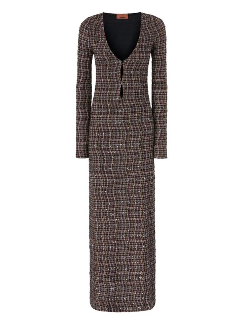 Missoni long-sleeve button-fastening maxi dress - Blue - zdjęcie produktu nr 1