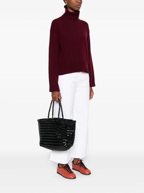 DRAGON DIFFUSION Triple Jump woven-leather tote bag - Black - zdjęcie produktu nr 2