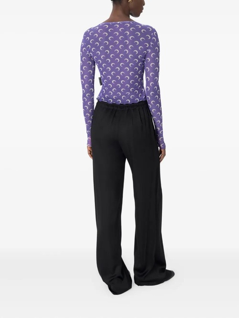 Marine Serre Moon mesh second-skin top - Purple - zdjęcie produktu nr 2
