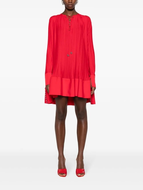Lanvin plissé-effect crepe minidress - Red - zdjęcie produktu nr 2