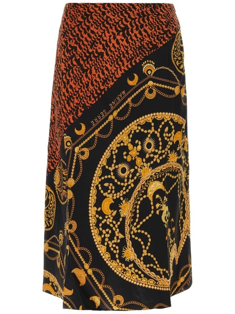 Marine Serre Ornament Jewellery-print skirt - Black - zdjęcie produktu nr 1