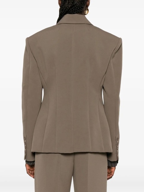 The Frankie Shop peak-lapel double-breasted blazer - Green - zdjęcie produktu nr 2
