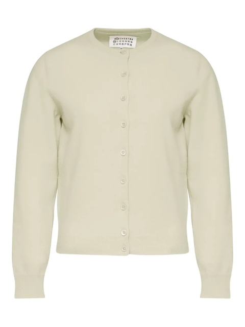 Maison Margiela button-front cardigan - Green - zdjęcie produktu nr 1