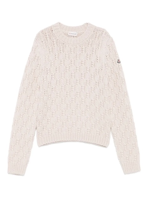 Moncler textured wool sweater - Neutrals - zdjęcie produktu nr 1