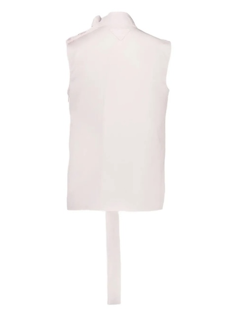 Prada pleated neck-bow blouse - Pink - zdjęcie produktu nr 2