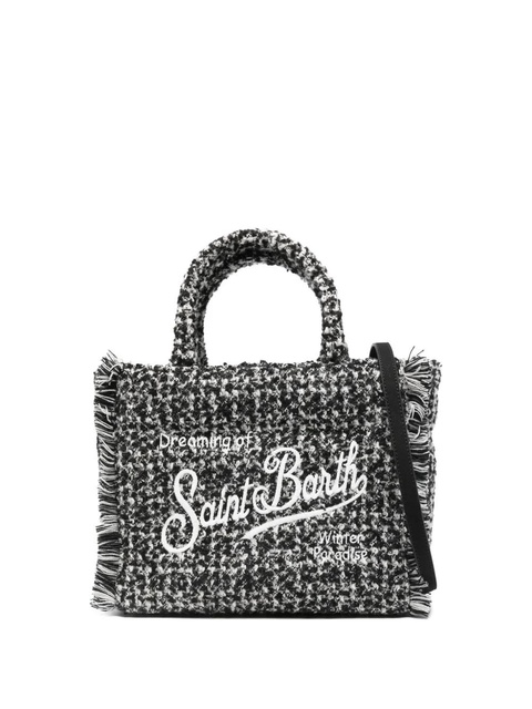 MC2 Saint Barth Colette tweed fringed-detail tote bag - Black - zdjęcie produktu nr 1