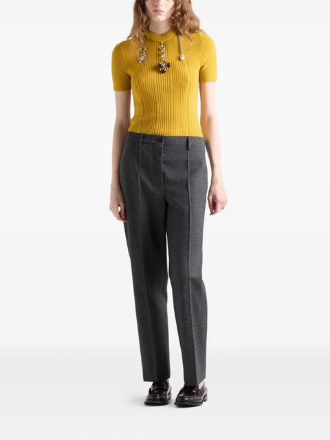 Prada charm-eembellishment T-shirt - Yellow - zdjęcie produktu nr 2