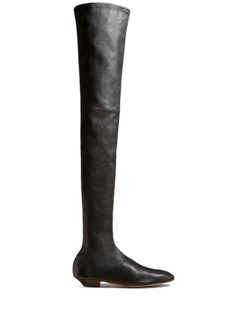 KHAITE Apollo leather boots - Black - zdjęcie produktu nr 1