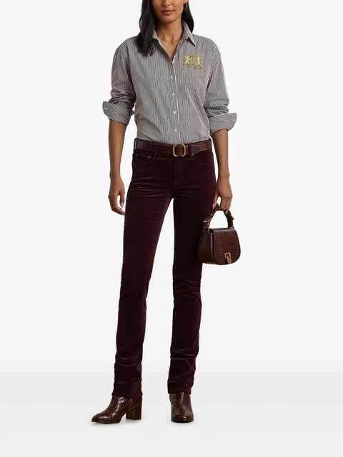 Lauren Ralph Lauren striped embellished shirt - White - zdjęcie produktu nr 1