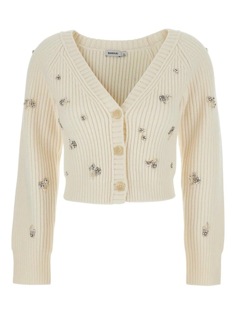 Simkhai Novah rhinestone-embellishment cardigan - Neutrals - zdjęcie produktu nr 1