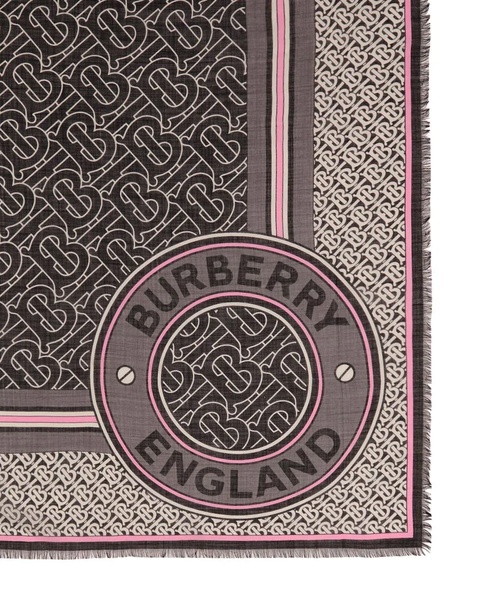 BURBERRY - Szalik z monogramem - zdjęcie produktu nr 1