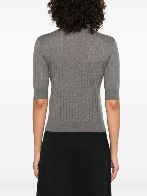 Max Mara embellished ribbed sweater - Grey - zdjęcie produktu nr 2
