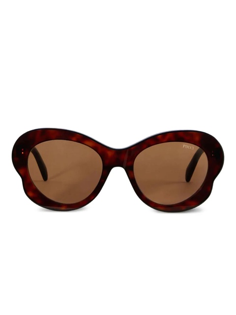 PUCCI sculptural round-frame sunglasses - Brown - zdjęcie produktu nr 1