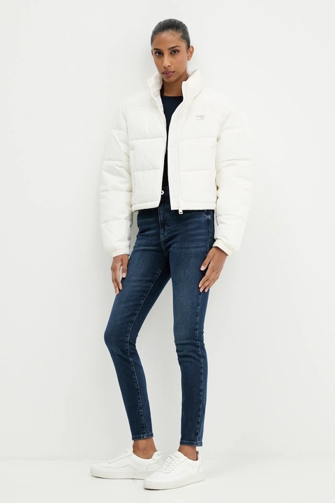 Tommy Jeans kurtka kolor beżowy zimowa DW0DW21620 - zdjęcie produktu nr 2