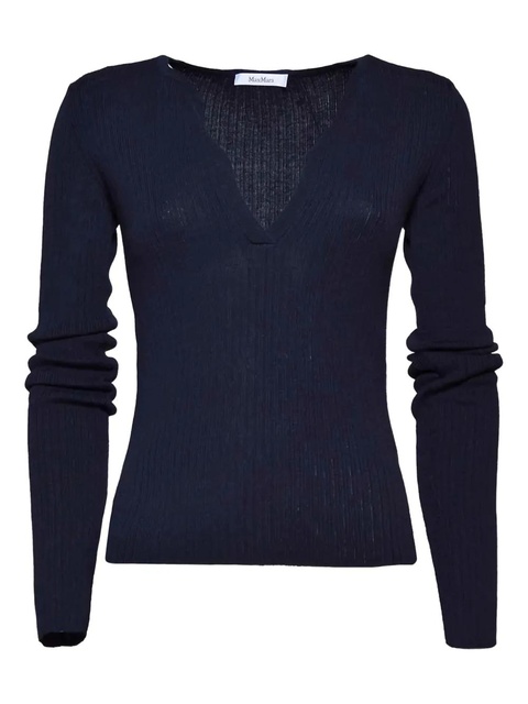 Max Mara ribbed-knit top - Blue - zdjęcie produktu nr 1