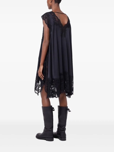 Rabanne lace satin dress - Black - zdjęcie produktu nr 2
