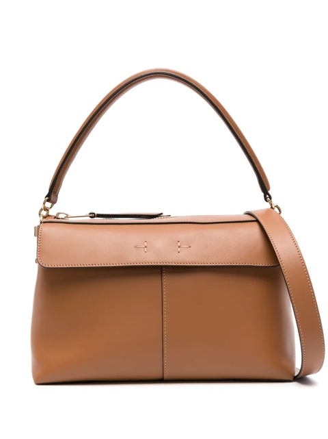 Tod's logo-charm leather tote bag - Brown - zdjęcie produktu nr 1