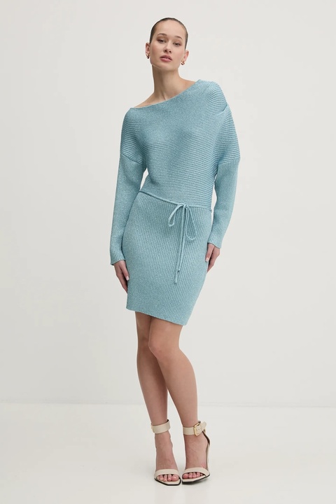 Never Fully Dressed sukienka kolor niebieski mini dopasowana NFDKN606 - zdjęcie produktu nr 1