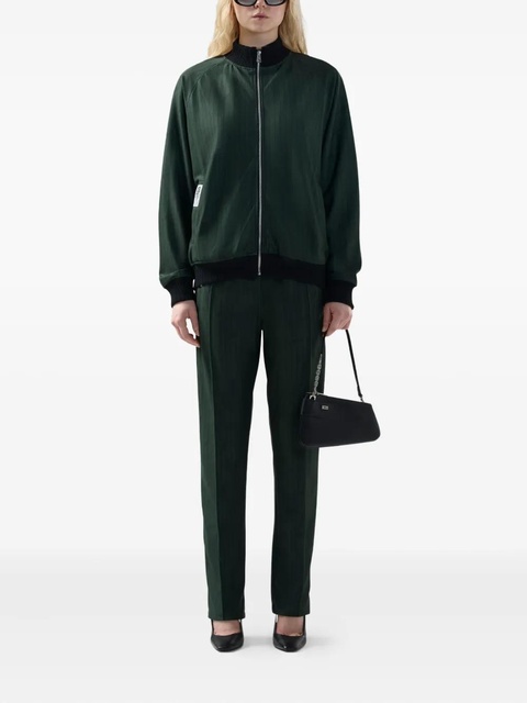 GCDS pinstripe logo-patch Jacket - Green - zdjęcie produktu nr 1