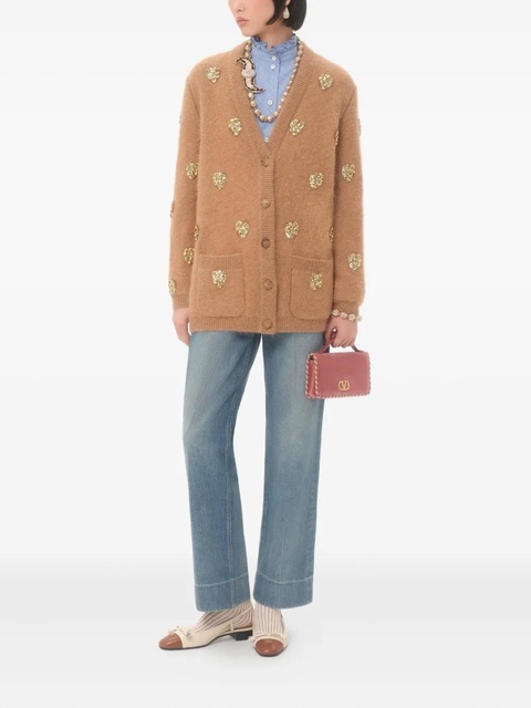 Valentino Garavani heart-embellished cardigan - Neutrals - zdjęcie produktu nr 2