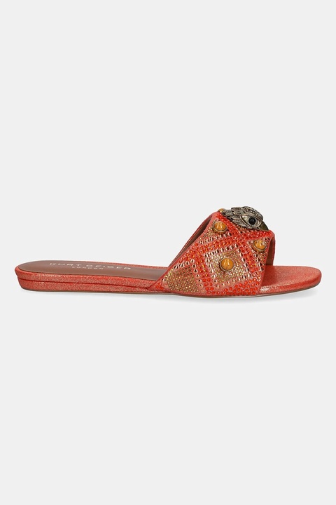 Kurt Geiger London klapki Kensington Flat Jewel damskie kolor pomarańczowy 4368855609 - zdjęcie produktu nr 2