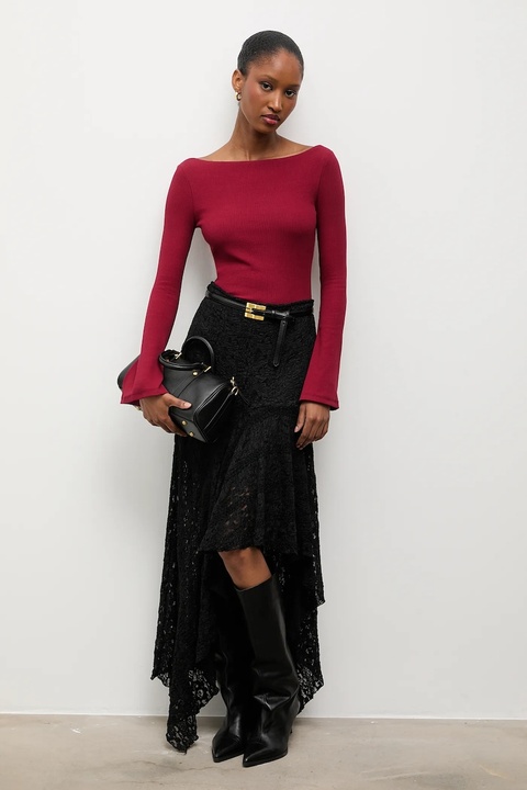 Answear.LAB longsleeve damski kolor bordowy - zdjęcie produktu nr 2