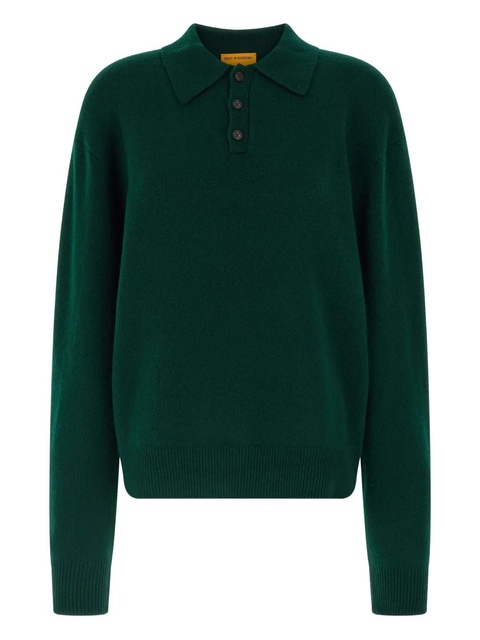 Guest In Residence Allday ribbed-sleeve sweater - Green - zdjęcie produktu nr 1
